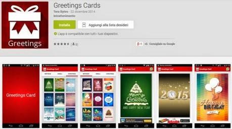 Greetings Cards: app Android per creare e inviare cartoline di Natale
