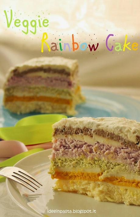 Veggie Rainbow Cake (torta di verdure a strati multicolor)