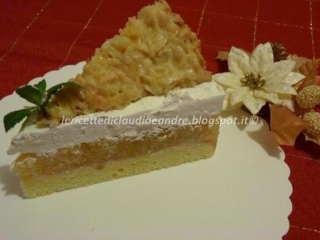 Torta di mele con ventagli croccante