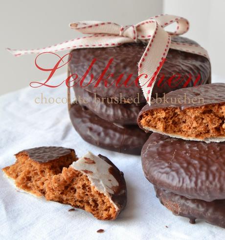 LEBKUCHEN - chocolate brushed lebkuchen -  lebkuchen spennellati al cioccolato