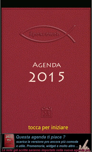 Agenda 2015 disponibile sul Play Store.