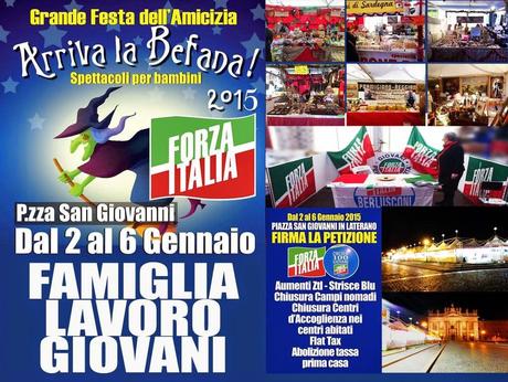 La telenovela di Natale. Ancora mirabolanti e imperdibili avventure dal mercatino-suk di Piazza San Giovanni sotto le cui fattezze si nasconde la Festa Cittadina di Forza Italia