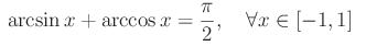 funzioni trigonometriche inverse