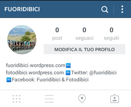FUORIdiBICI è anche su Instagram! fuoridibici_instagram