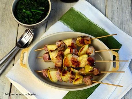 #lebuonericette e il #menuperdue per riprendere con gusto e leggerezza con gli spiedini di maiale marinato all'arancia e mele