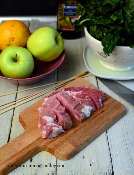 #lebuonericette e il #menuperdue per riprendere con gusto e leggerezza con gli spiedini di maiale marinato all'arancia e mele
