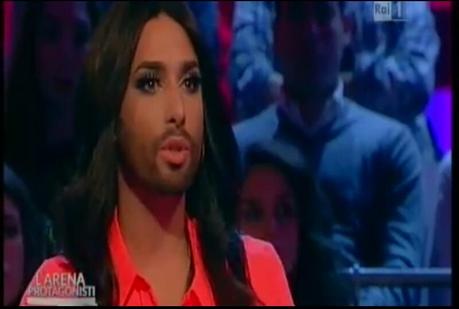 Conchita Wurst a L’Arena da Giletti: sul web spopola #ConchitaSanremo2015