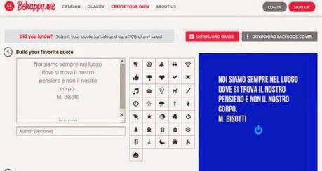 Behappy.me: applicazione web per creare belle immagini con testi personalizzati