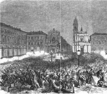 Piazza San Carlo Torino 22 settembre 1864