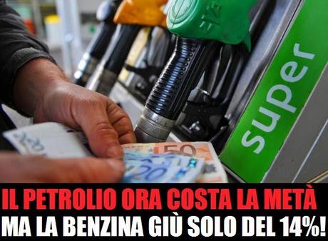 Crolla il prezzo del petrolio, ma in Italia la benzina è la più cara del mondo!