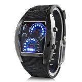 BestOfferBuy Orologio da Polso con Tachimetro Aviazione Quadrante Schermo LED Nero Argento