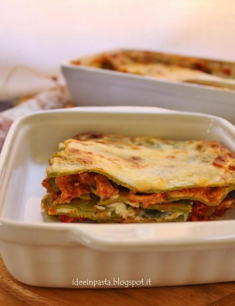 Lasagne Verdi con Ragù di Strolghino e Burrata