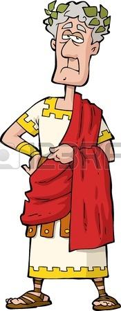 L'imperatore romano su sfondo bianco Archivio Fotografico - 20660310