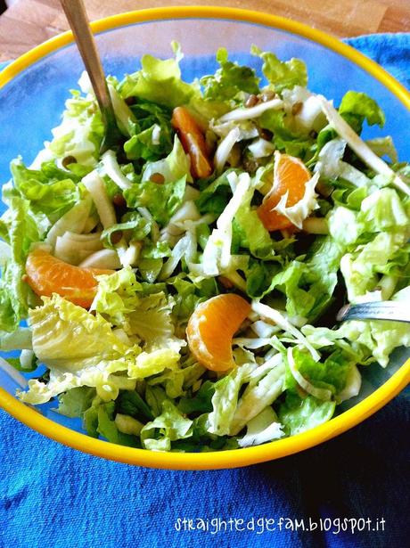 INSALATA CON FINOCCHI, LENTICCHIE E MANDARINI