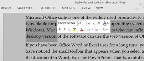 [Guida] Disabilitare la mini barra degli strumenti in [Microsoft Office]