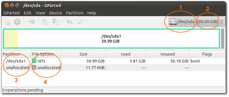 Partizionamento manuale: guida al partizionamento del disco fisso attraverso GParted.