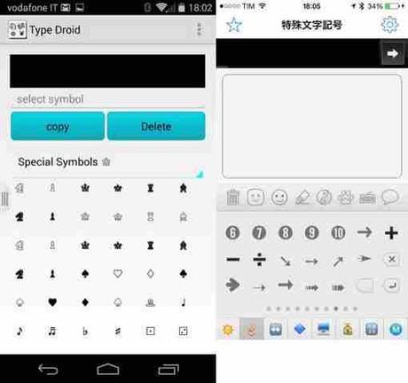 Android Frecce, faccine come digitare caratteri speciali su Watsapp, Facebook, Twitter