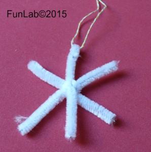 chenille stem snowflake