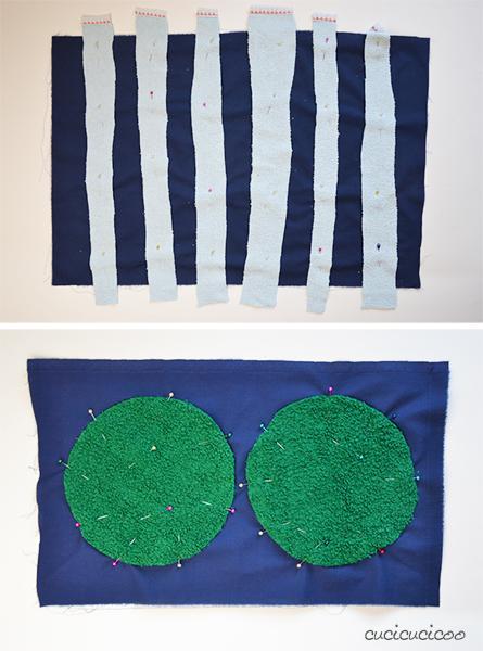 How to sew bathroom rugs from upcycled towels and sheets! Fast, easy and ecofriendly! | www.cucicucicoo.com