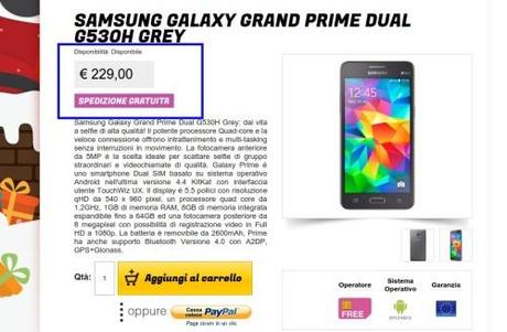 Samsung Galaxy Grand Prime Dual G530H Grey   Gli Stockisti  Smartphone  cellulari  tablet  accessori telefonia  dual sim e tanto altro