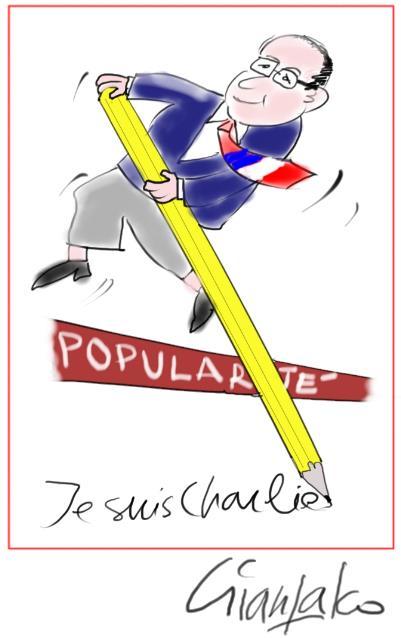 François Hollande, le crayon et la popularité