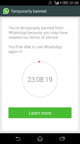 WhatsApp Plus ban