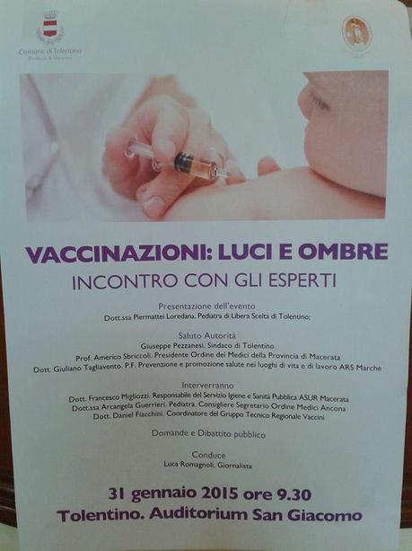 Vaccinazioni, luci e ombre, incontro con gli esperti a Tolentino (Mc)