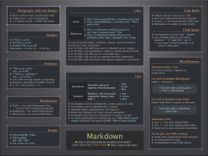 La sintassi completa del linguaggio di scrittura Markdown