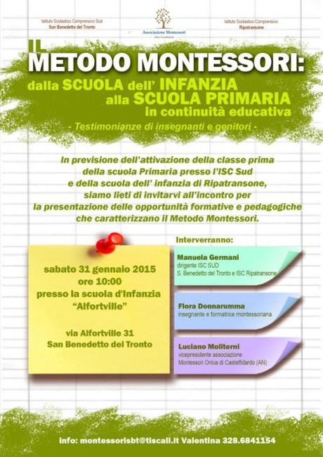 Incontro Montessori 31 Gennaio 2015 ISC SUD