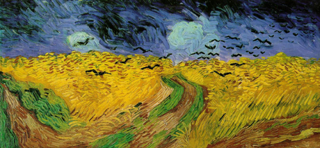 van gogh campo di grano con volo di corvi