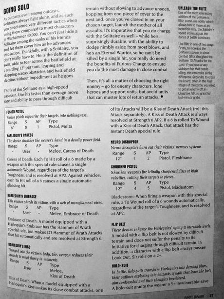 Eldar Arlecchini: immagini da White Dwarf Eldar Arlecchini: immagini da White Dwarf