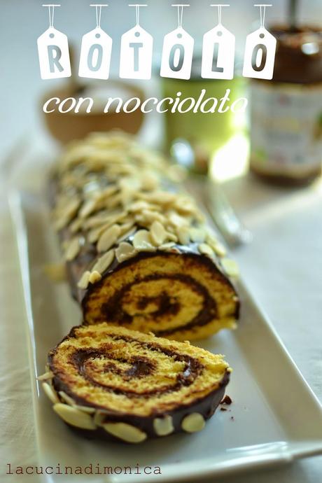 rotolo con nocciolata - pasta biscotto