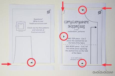 How to print and assemble PDF sewing patterns, to get them ready for cutting fabric! | www.cucicucicoo.com