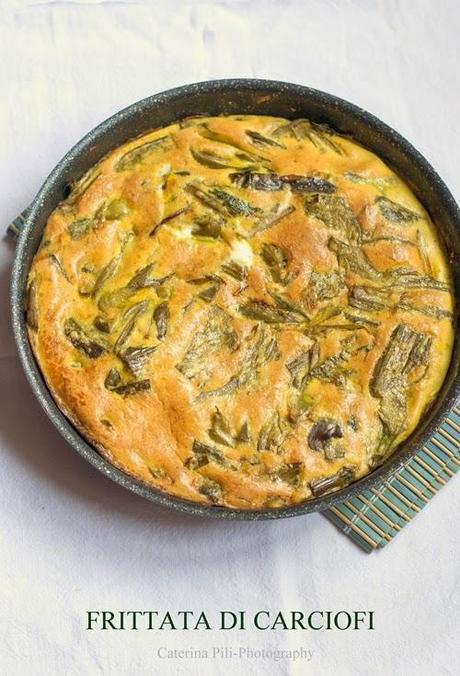 Frittata di carciofi light senza olio cotta in forno