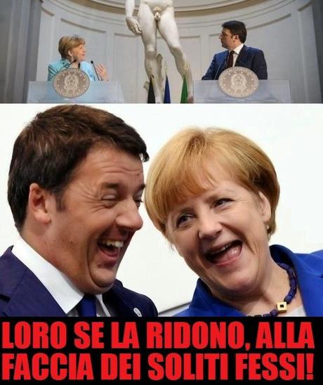 Renzi se la ride con la Troika e fa piangere lacrime&sangue agli italiani.