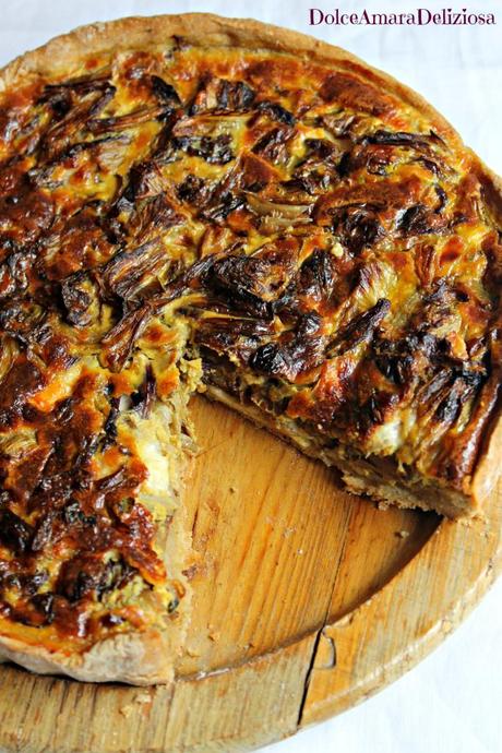 torta salata radicchio stracchino noci uvetta (1)