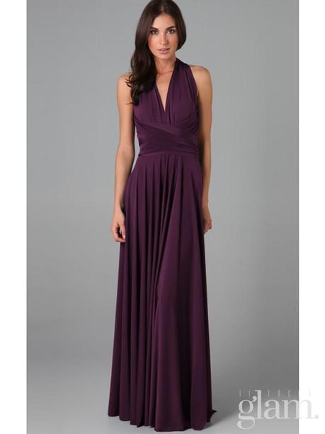 vestito viola san valentino