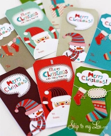 Biglietti di Natale & co. - 10 siti da cui scaricare cards, gift tags e scatoline per i vostri auguri