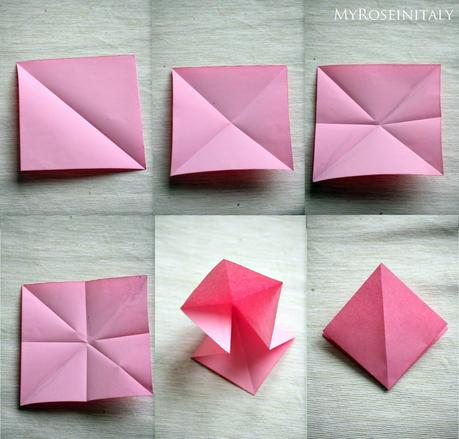 Cuori segnalibro in origami
