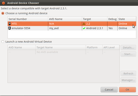 HelloWorld su Android 2.3.1 SDK con Eclipse 35 Galileo