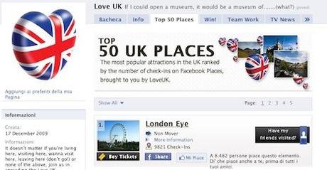 L'Inghilterra si promuove con Facebook Places L'Inghilterra si promuove con Facebook Places