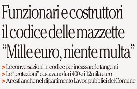 Operazione Vitruvio vista attraverso i titoli dei giornali di questi giorni. Per ora siamo solo alle concessioni edilizie, pensate quando arriveranno al resto... Operazione Vitruvio vista attraverso i titoli dei giornali di questi giorni. Per ora siamo solo alle concessioni edilizie, pensate quando arriveranno al resto...