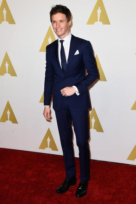 Eddie Redmayne Saint Laurent 001 Eddie Redmayne Wears Saint Laurent per Academy Awards Nominee Luncheon