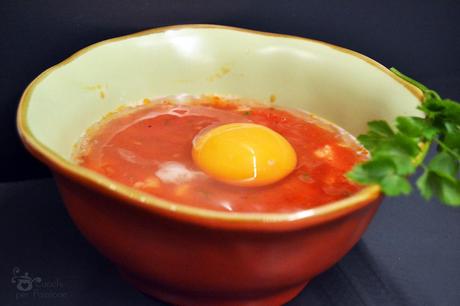 Uova al forno con Pomodoro e Mozzarella - preparazione2
