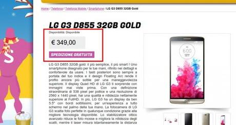 LG G3 D855 32GB Gold   Gli Stockisti  Smartphone  cellulari  tablet  accessori telefonia  dual sim e tanto altro