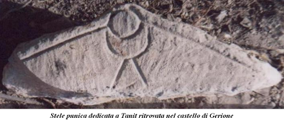 Il simbolo della dea Tanit nel Castello di Gerione, distrutto da Annibale nel 217 a.C.