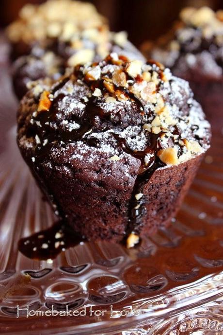 Muffins al Cacao e Zucchero di canna, con due topping deliziosi. Buon San Valentino!