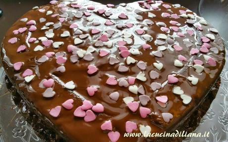 Torta al Cioccolato e Nutella Glassata per San Valentino.. Viva l'Amore Sempre...