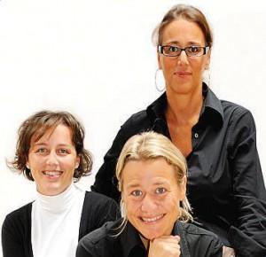 Le sorelle Manfrotto. Da sinistra Veronica, Lorenza e Lavinia