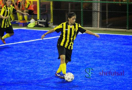 Valentina Martignoni, due gol per il Borussia nel big mach della serie C di calcio a 5 femminile con la Virtus Ciampino